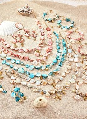 Bohemian Natural Rice Necklace Choker Women's Beach Jewe