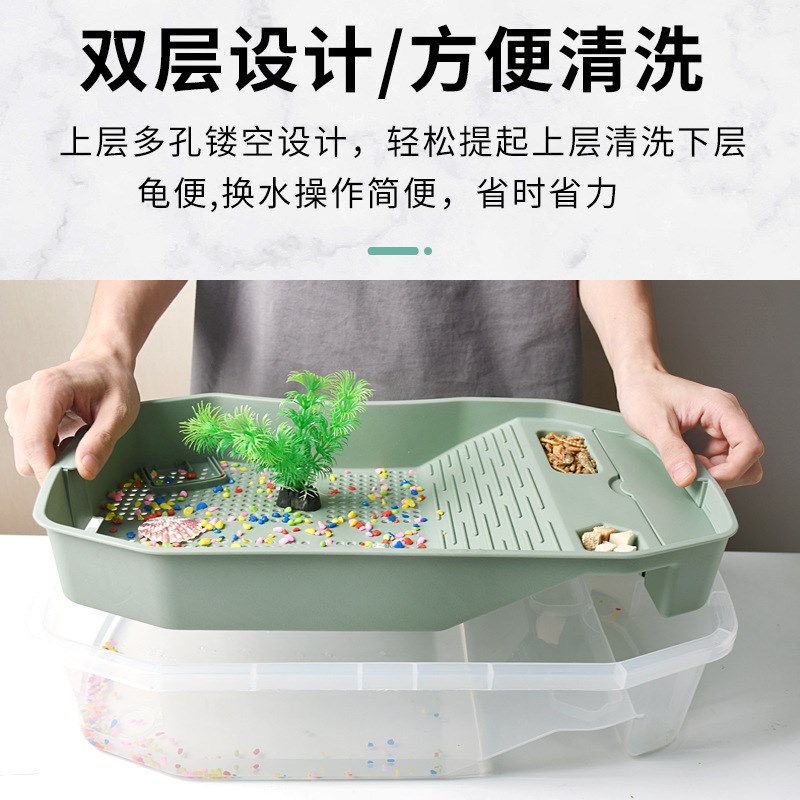 速发乌龟缸生态缸乌乌龟缸饲养缸龟缸家用小养龟小型鳄龟别墅图片