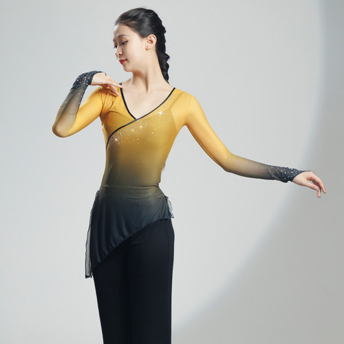速发古典舞蹈形身韵演出练功服服舞教师纱衣中国体民族飘逸上衣