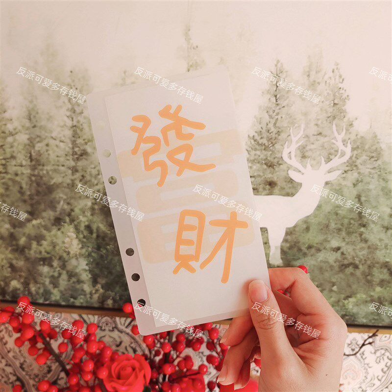 速发一套个A6存钱袋,磨砂款,活页本存钱本收纳袋。