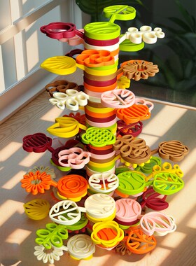 速发木注力思维训练玩具 叠叠乐树儿童益智玩具 平蒙启衡积专拼搭