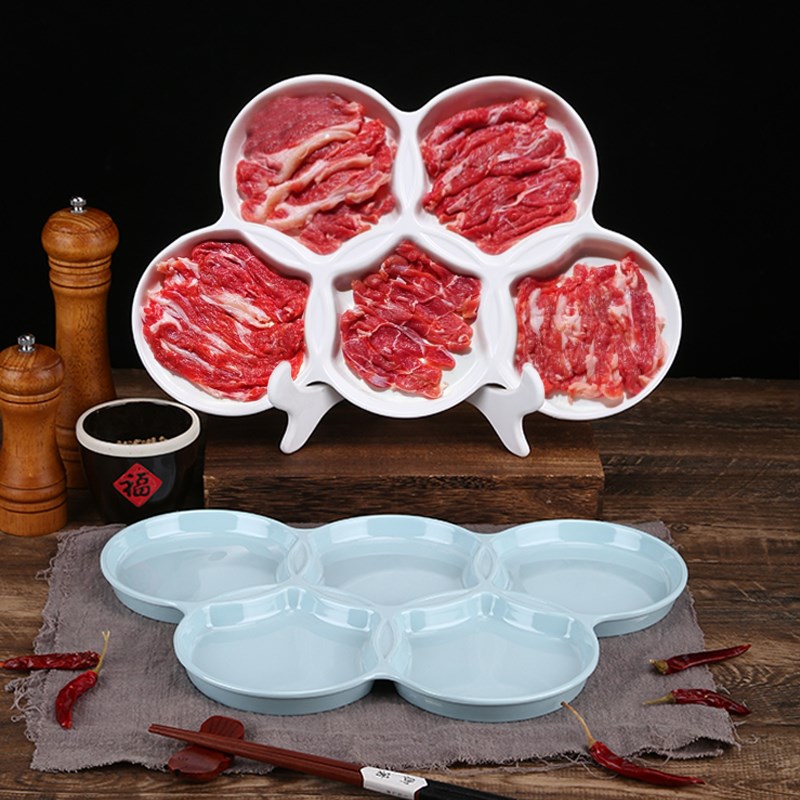 速发老鲜京铜肉涮锅鲜切羊肉五环涮肉盘潮汕牛肉北切五种牛部位五