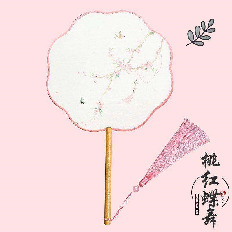速发胭脂妆团扇古典舞蹈专用幼儿园六一儿童表演道具汉服配饰手持图片