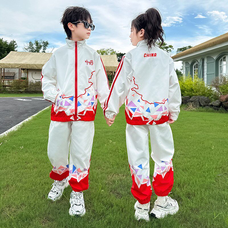 速发少儿啦啦装演出服小学生运园会服队幼儿动班服表演服装中国风
