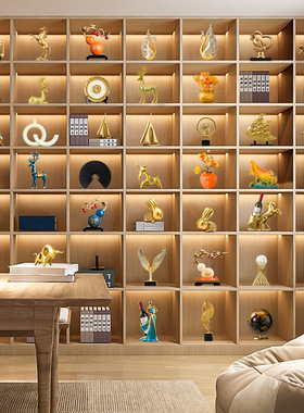 速发轻奢高端大气客厅酒柜饰品摆件高断玄关隔档柜电视柜软装家居