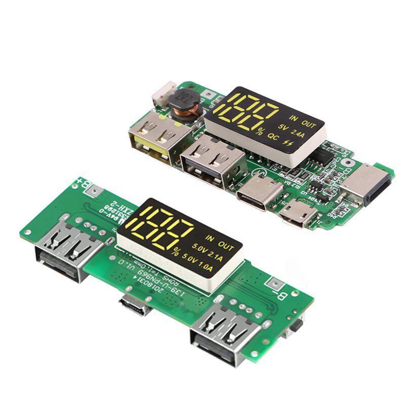 速发QC闪充移动板 5V2.4A快充升压 双改装模块