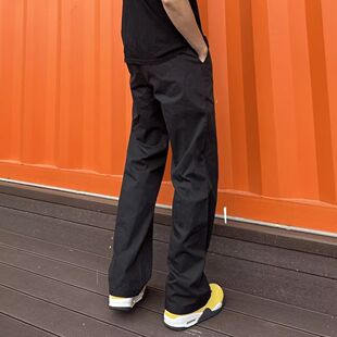 2025新款美式斜切冲锋裤薄款男士斜切工装美式休闲机能弯刀直筒防