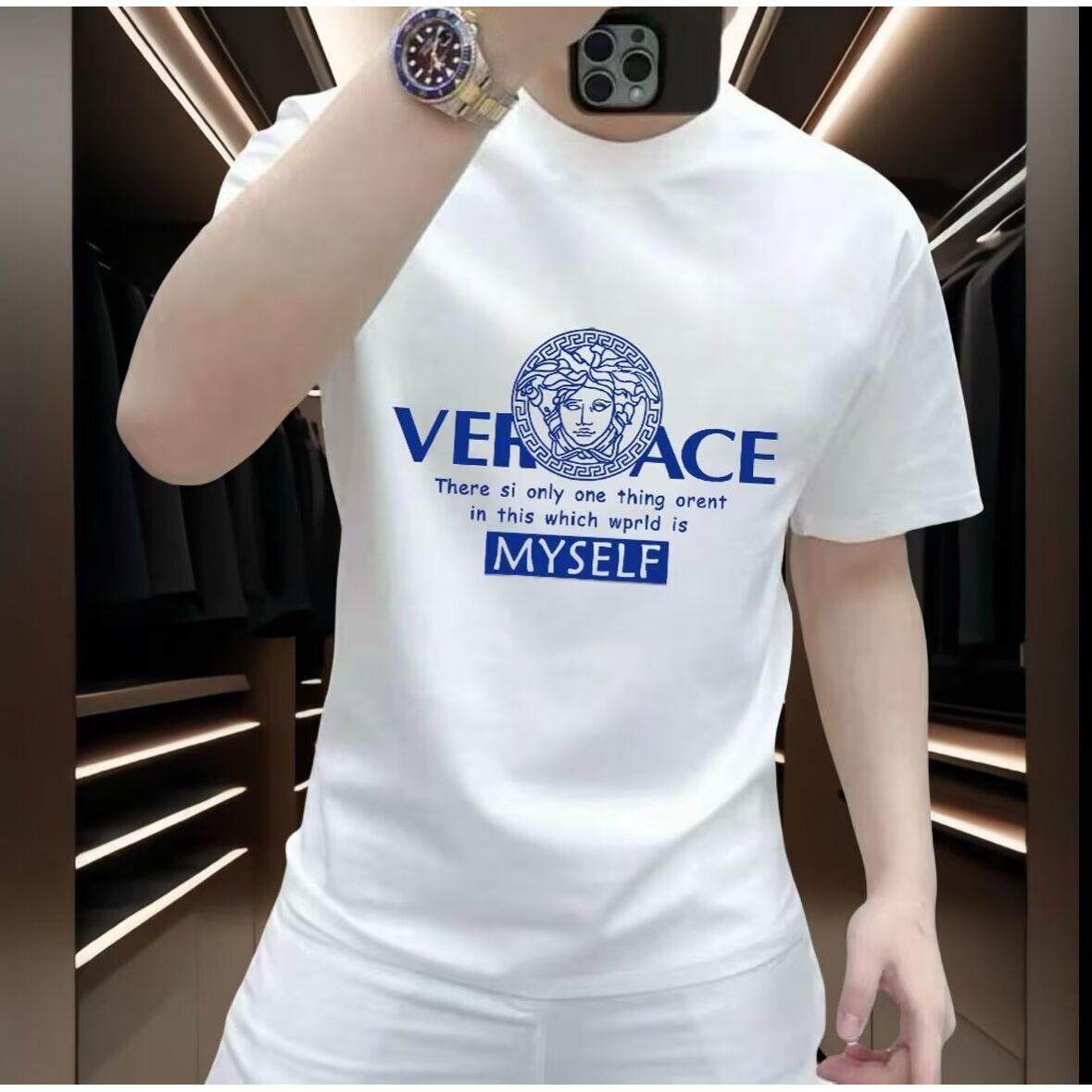 2025新款新款短袖t恤男夏季韩版潮流简约半袖上衣港风宽松休闲潮