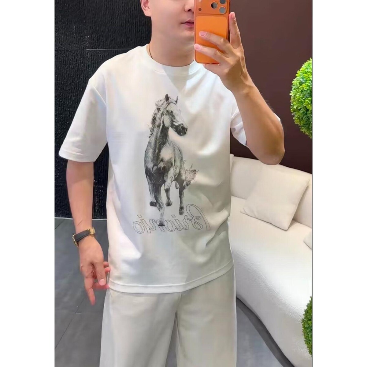 2025新款新款短袖t恤男夏季韩版潮流简约半袖上衣港风宽松休闲潮