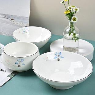 中式 印象品瓷 陶瓷家用泡面碗斗笠碗拉面碗沙拉碗单个餐厅用汤碗