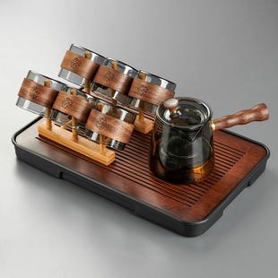 家用泡茶冲茶单壶茶杯茶水分离煮茶器 茶壶侧把玻璃壶功夫茶具套装