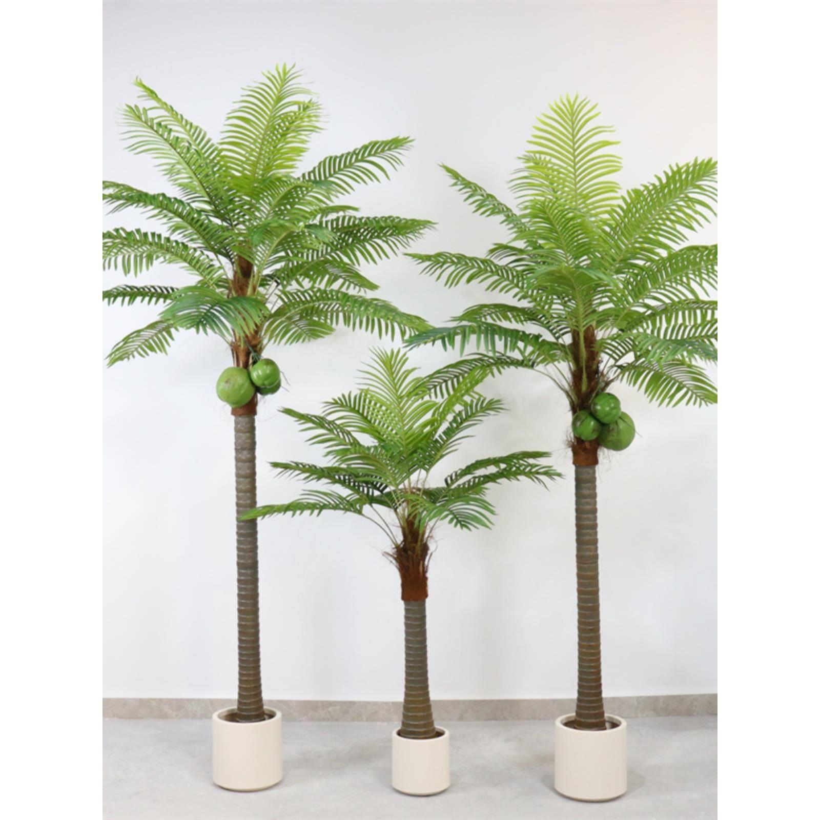 仿真椰子树热带绿植针葵树棕榈树室内造景假椰树落地大型植物盆栽