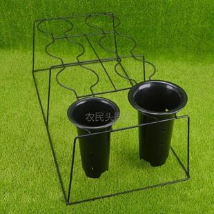 固定耐用花盆支架兰花架子兰草盆架落地式铁艺兰架4孔8孔兰花专用