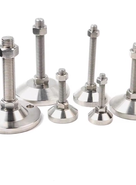 不锈钢脚杯万向调节WAG41-D50-D60-D75-M12-M16-M20-L100 125 150