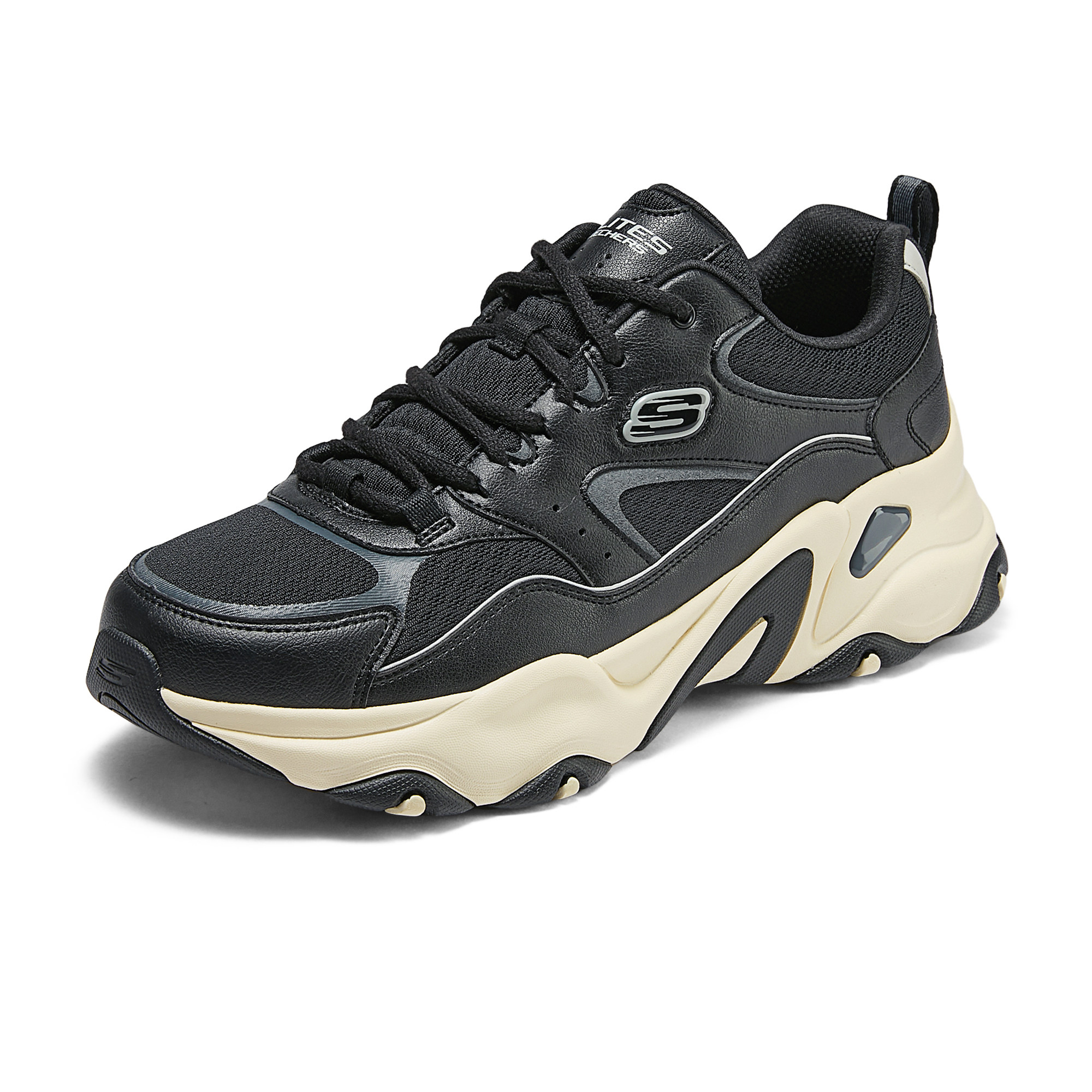 Skechers斯凯奇新款男子复古拼接熊猫鞋足弓支撑厚底老爹鞋232491,运动鞋new,运动休闲鞋,淘宝优惠券,粉丝福利购,淘宝优惠卷