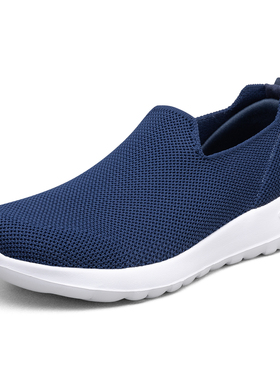 Skechers斯凯奇新款一脚蹬休闲健步鞋男轻盈透气舒适运动鞋216170