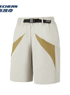 Skechers斯凯奇男子短裤运动轻盈舒适吸湿速干梭织短裤P225M075