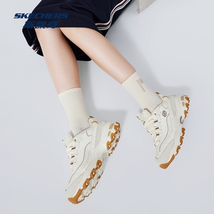 Skechers斯凯奇女鞋秋冬新款复古老爹鞋加绒保暖休闲运动鞋150244