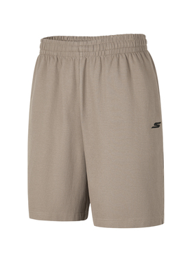 Skechers斯凯奇夏季男子运动百搭针织短裤简约舒适休闲裤P225M184