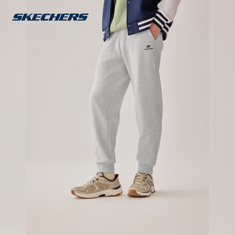 斯凯奇男士秋冬款加绒休闲长裤