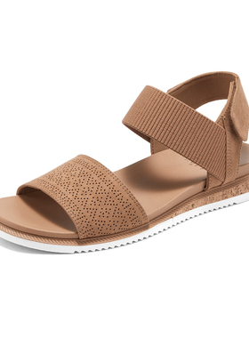 Skechers斯凯奇新款女士时尚优雅凉鞋夏季轻质舒适跛跟凉拖114710