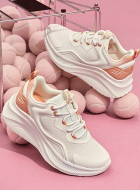 Skechers斯凯奇女鞋秋冬轻质厚底缓震运动鞋时尚简约休闲鞋117519