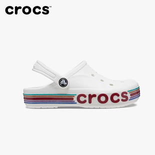 Crocs卡駱馳兒童涼鞋 輕便洞洞鞋 CR209731 100 貝雅卡駱班平底涼鞋