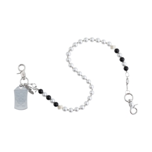 ANTRORSE 「黑珍珠」珍珠黑曜石裤链小众复古手工串珠配饰挂饰