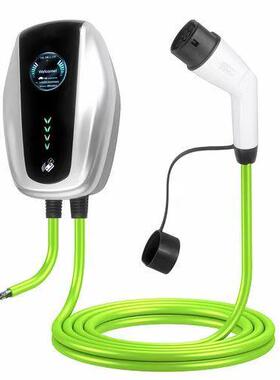 Type2新能源汽车壁挂式充电桩可手机操控+刷卡预约充电大屏显示