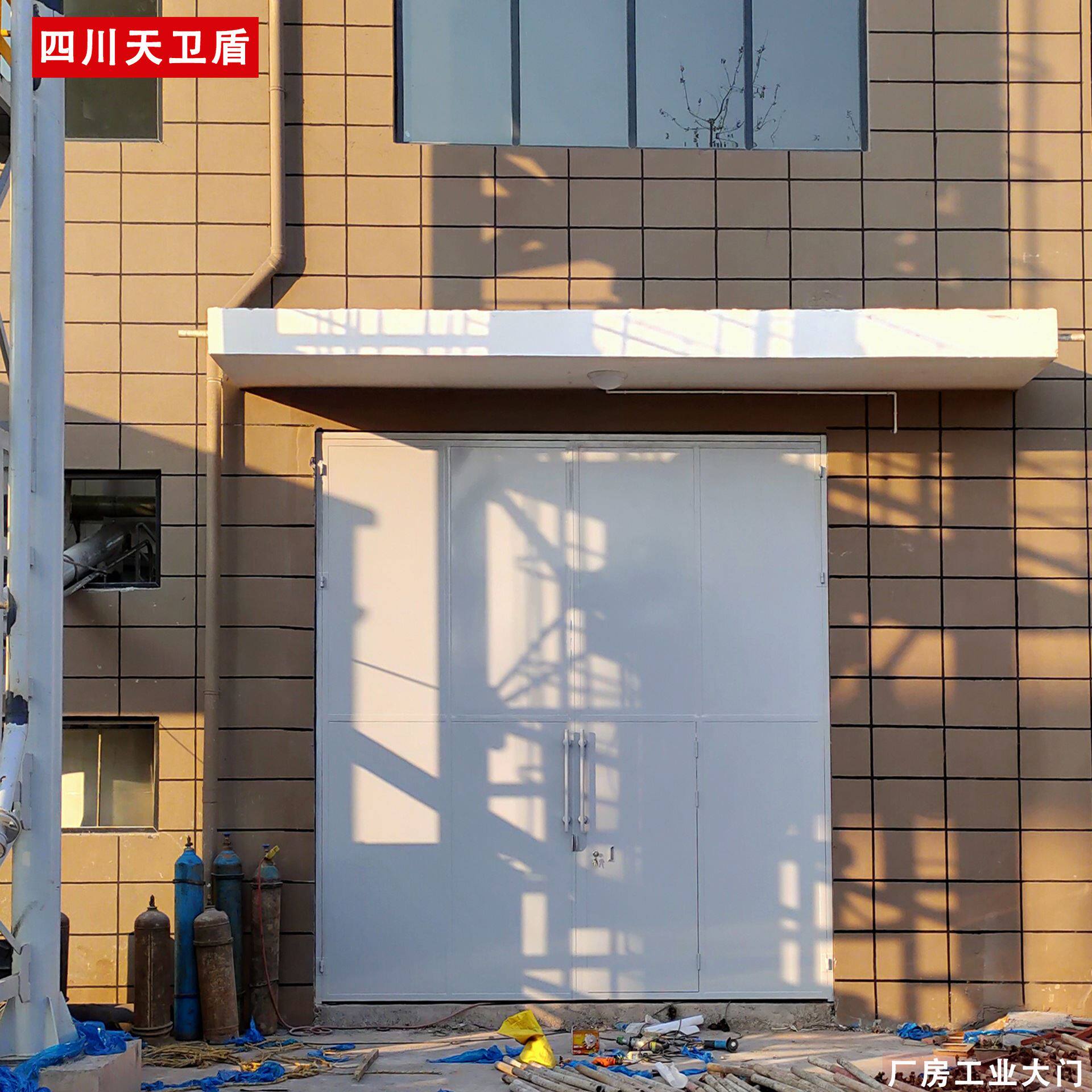 钢质平开保温门大推拉电动折叠镀锌钢夹板彩钢夹芯车间厂房工业门