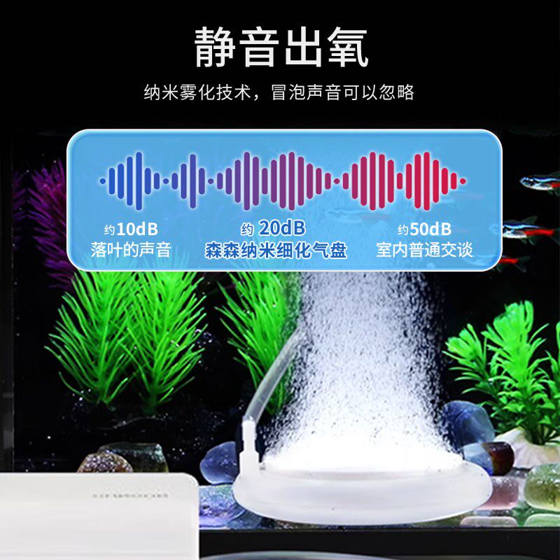 速发纳米气泡盘鱼缸增氧气泡石氧气细化器静音雾化爆氧沙盘气泡盘