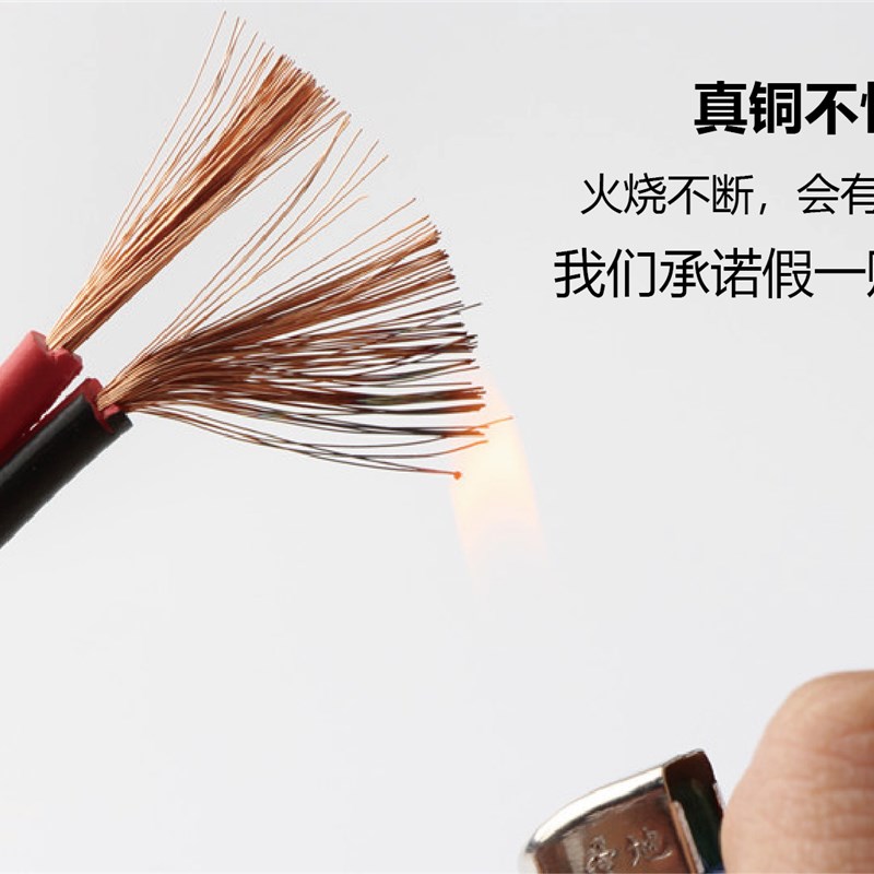 速发RVB纯铜红黑线2芯x0.5 075 1.0 1.5 2.5线平行电线