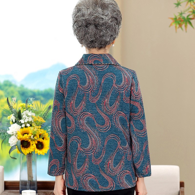 速发老太太长袖春秋款老年人衣服奶奶薄款外套妈妈早秋开衫上衣