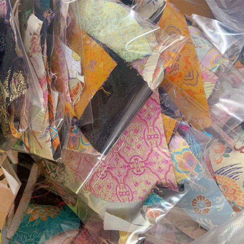 速发真丝宋锦云锦蜀锦香云纱刀口布发夹料大礼包手工 纹样随机