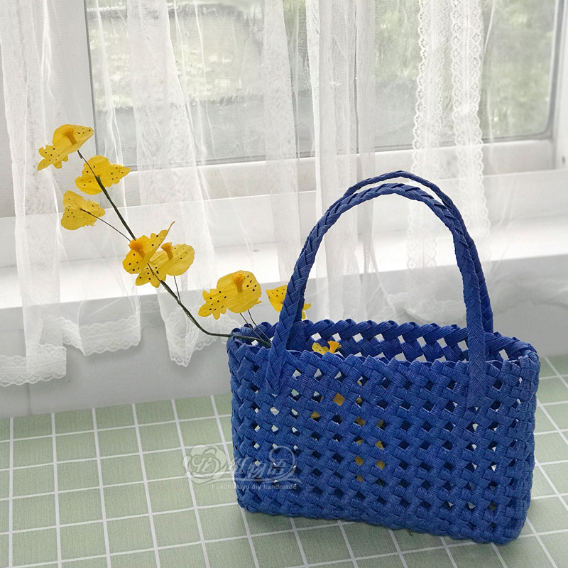 速发四角花结手工提篮材料包 DIY纸藤编织提篮材料包 儿童手工编
