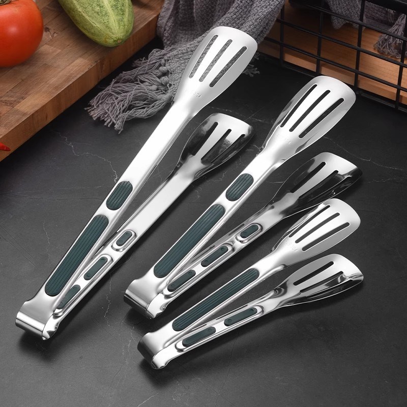 速发0烤不锈钢夹厨房防烫糕排夹菜食物商用烧烤4肉面包蛋牛夹子