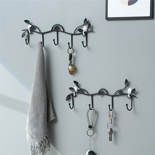 速发免打孔墙壁铁挂衣架衣关钩墙上置门架玄帽物口风挂钩