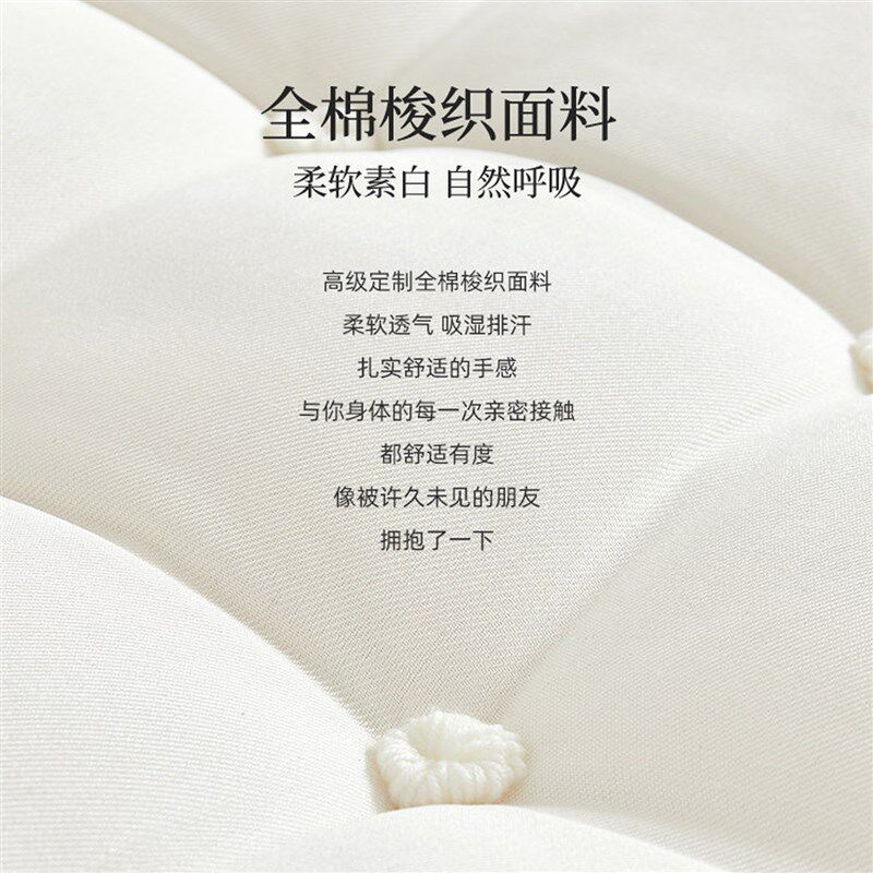 速发纯手工床垫拉扣马尾毛家用软垫乳胶记忆棉独立弹簧棕垫