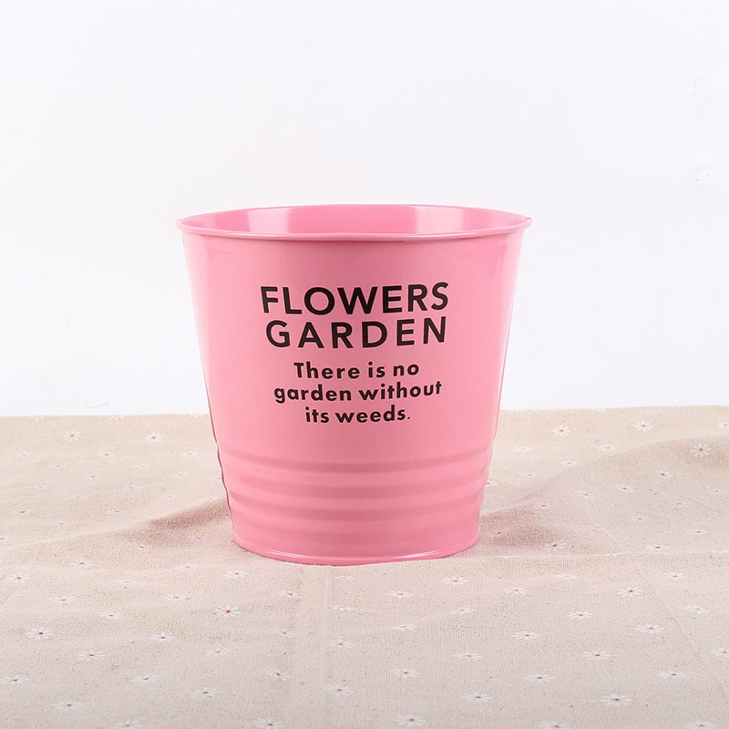 速发厂家欧式家居花盆铁皮花桶花器收纳桶现代时尚摆件台插花桶