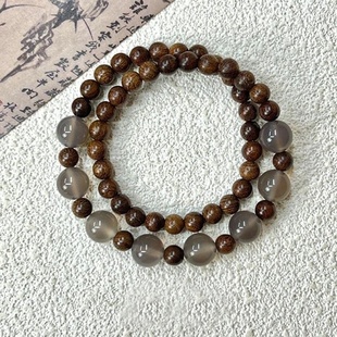 半城山水中式 情侣手串礼物 串珠手链小众复古双层叠戴古风新中式