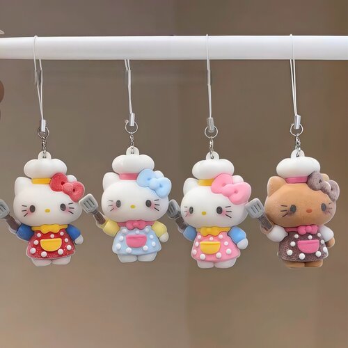 创意厨师kt小猫钥匙扣小挂件礼物
