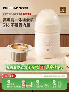 北欧沃朗小奶瓶辅食机蒸煮一体机小型多功能米糊打泥婴儿宝宝料理