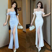 2026新款 主持车模礼服裙K歌沐足浴佳丽晚礼服名媛高级感长礼裙