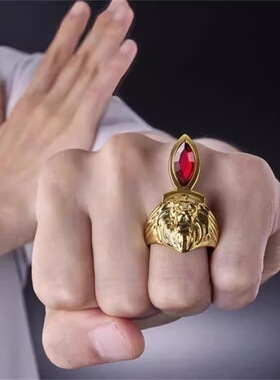 雷欧奥特曼艾斯变身器狮子之瞳动漫雷欧戒指男士韩版时尚个性指环