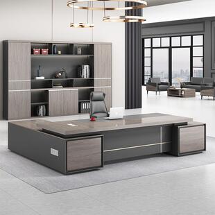 大气老板桌简约现代总裁室家具经理桌主管办公桌椅组合单人大班台