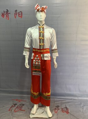 陕北民族风传统安塞腰鼓服秧歌队服打鼓演出服成人陕西男女表演服