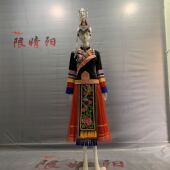 少数民族女畲族服装 包邮 套装 舞台装 民族舞蹈演出服女表演夏季 新款