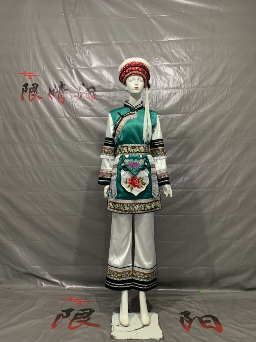新款大理少数民族白族成人女装/舞蹈表演服饰/葫芦丝舞台演出服装