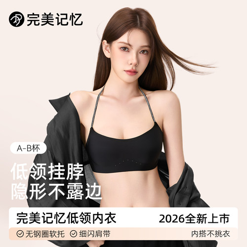 完美记忆低领口美背低胸内衣女秋