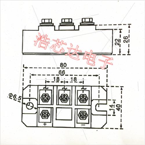 整流桥模块 MDQ60-16 MDQ60A 1600V 交流24V 整流桥220V 电子元器件市场 整流器 原图主图